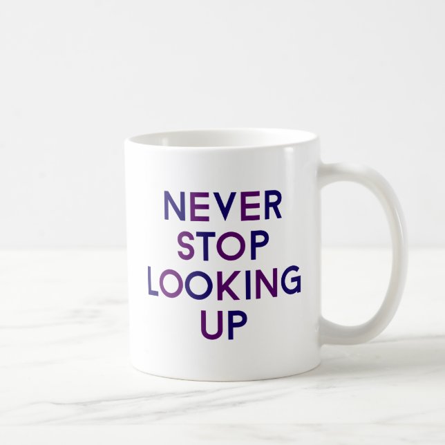 Caneca De Café Nunca Pare De Procurar. (Direita)