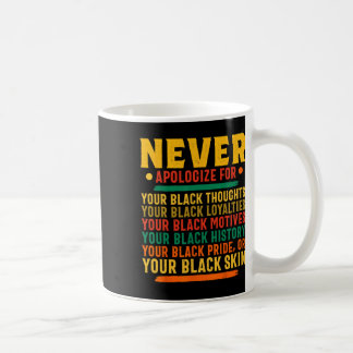 Caneca De Café Nunca Peça Desculpas Por Sua Negritude - História 