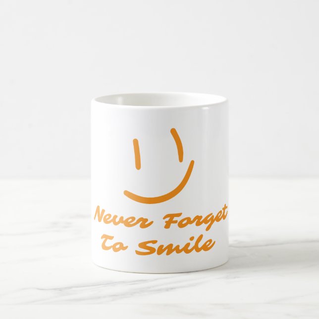 Caneca De Café Nunca se esqueça de sorrir (Centro)