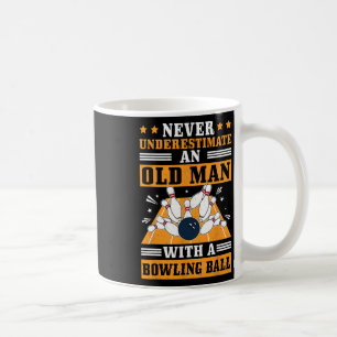 Caneca De Café Nunca Subestime a Tigela das Bolas de boliche do V