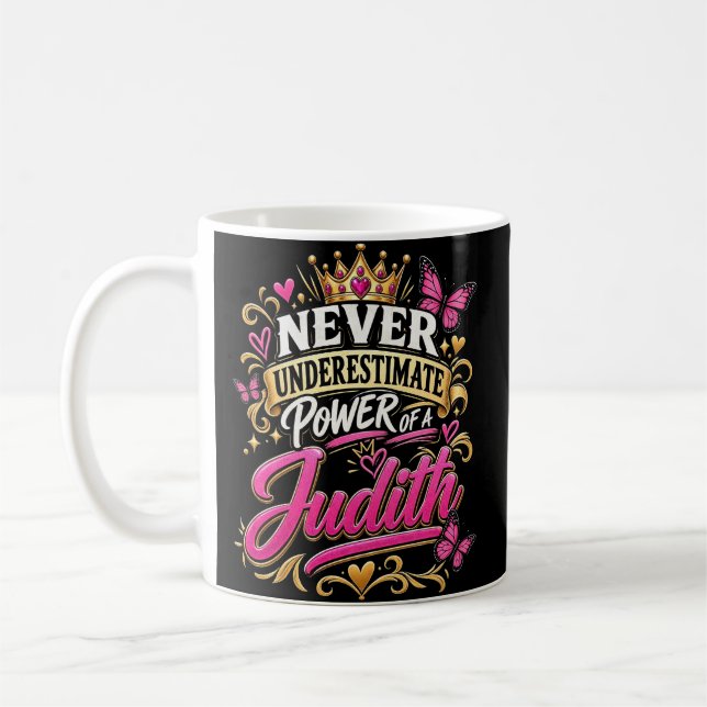 Caneca De Café Nunca Subestime o Poder de uma Judith (Esquerda)