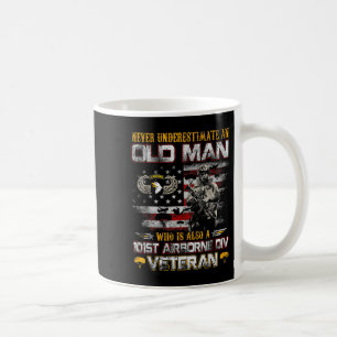 Caneca De Café Nunca Subestime Um Velho Homem 101º Aviador Vetera