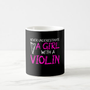 Caneca De Café nunca subestime uma garota com violino