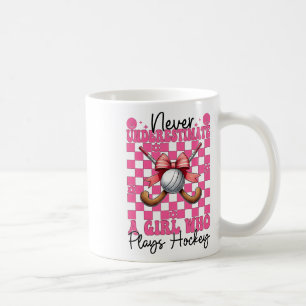 Caneca De Café Nunca Subestime Uma Garota Que Jogue Hóquei Coquet