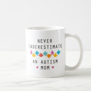 Caneca De Café Nunca Subestime Uma Mãe Autismo