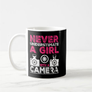Caneca De Café Nunca Subestime Uma Rapariga Com Uma Câmera - Ph R