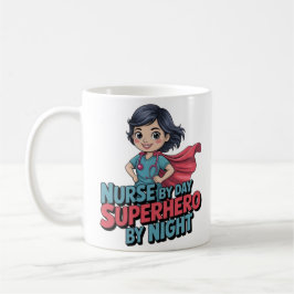 Caneca De Café Nurse By Day Superhero By Night Funny Nurse Coffee