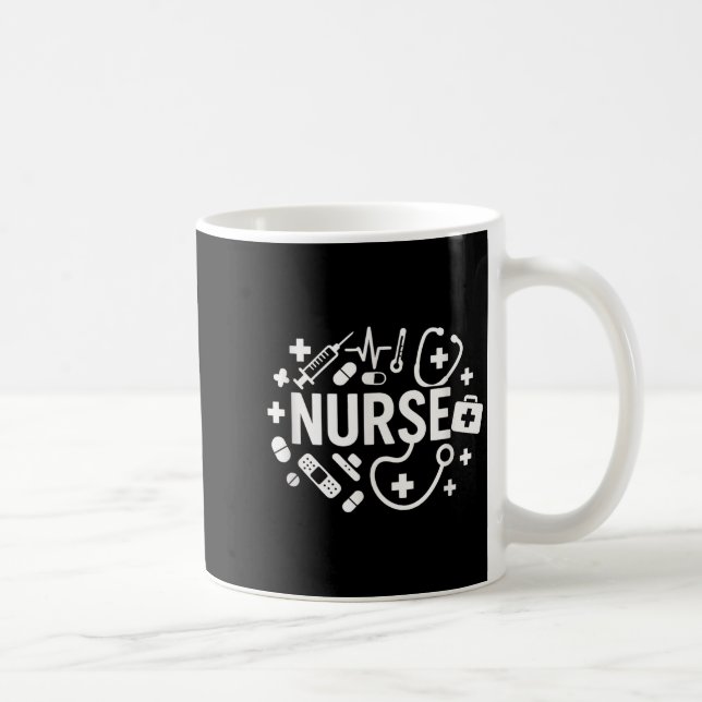 Caneca De Café Nurse Funny Nurses Mom Women Nursing Rn Lpn Cna  (Direita)