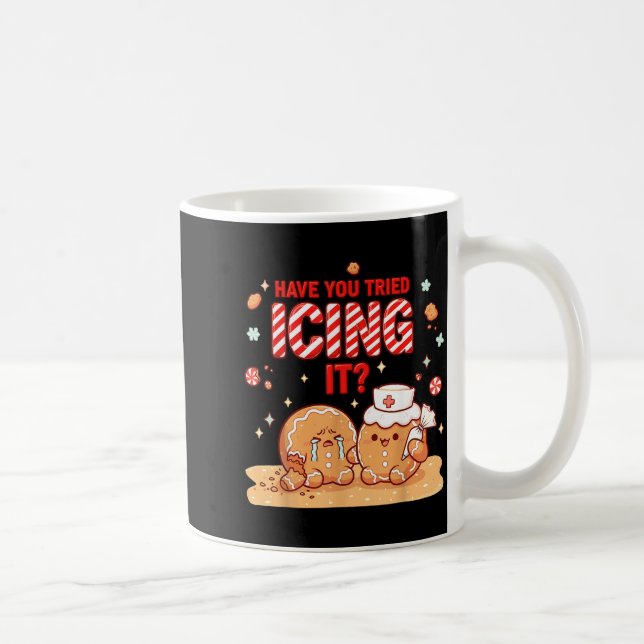 Caneca De Café Nurse Gingerbread Man Costume, Xmas Have You Tried (Direita)