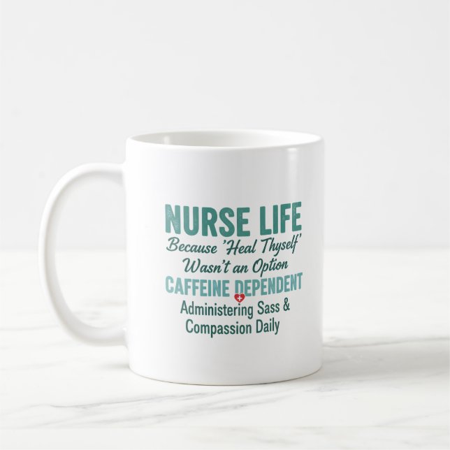 Caneca De Café Nurse Life Caffeine Dependent Appreciation Gift (Esquerda)