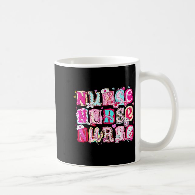 Caneca De Café Nurse Valentines Stethoscope Valentine Nursing Gir (Direita)