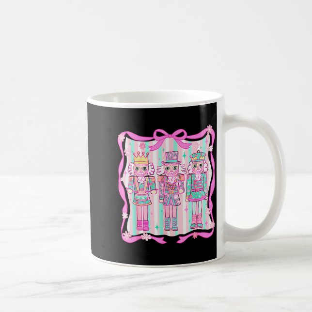Caneca De Café Nutcracker Coquette Nk Bow Xmas Holiday Merry Chri (Direita)