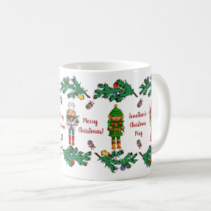 Caneca De Café Nutcrackers reais do Natal personalizados