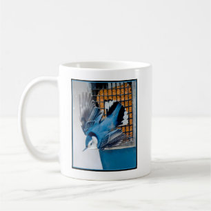 Caneca De Café Nuthatch Branca em Neve - Foto original