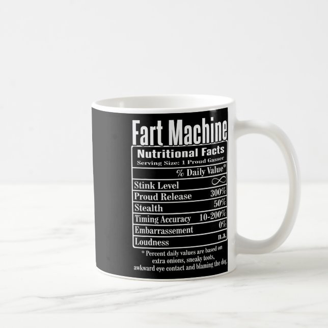 Caneca De Café Nutrion Fata Fart Machine Pai Piada Engraçado Fart (Direita)