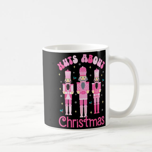 Caneca De Café Nuts About Christmas Nutcracker Funny Christmas  (Direita)