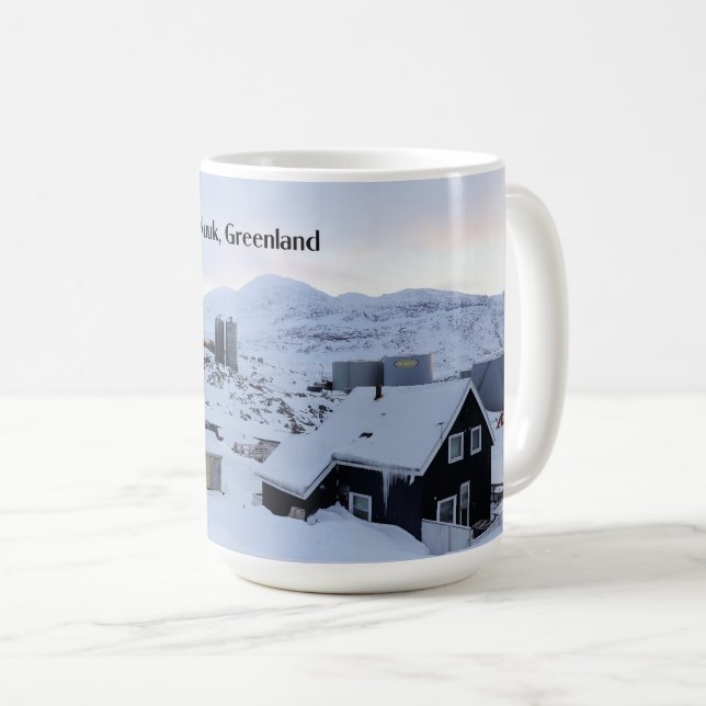 Caneca De Café Nuuk, Greenland landscape photograph (Frente Esquerda)