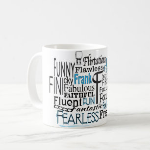 Caneca De Café Nuvem Adjetiva do Word começando com a letra F