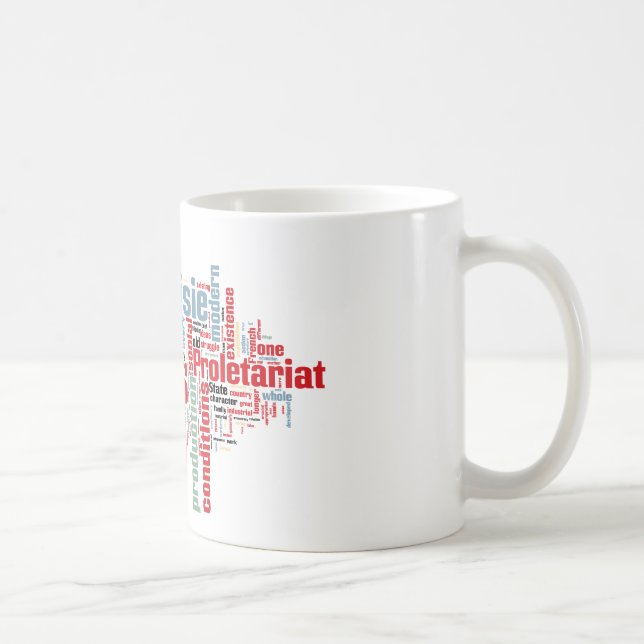 Caneca De Café Nuvem comunista da palavra do manifesto (Direita)