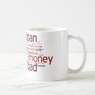 Caneca De Café Nuvem da palavra da finança