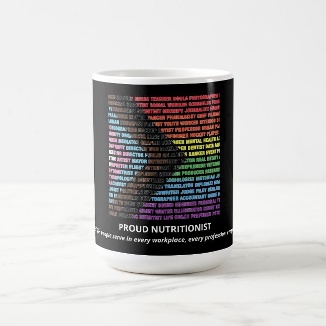 Caneca De Café Nuvem de Palavras Arco-íris Diversidade LGBT Orgul (Centro)