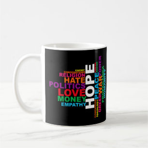 Caneca De Café Nuvem de Palavras de Humanidade