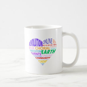 Caneca De Café Nuvem de Palavras do Coro da Terra