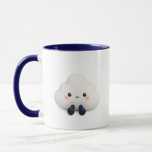Caneca de Café Nuvem Kawaii Fofa