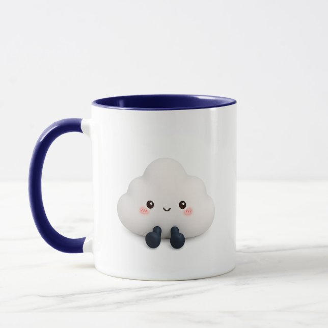 Caneca de Café Nuvem Kawaii Fofa (Esquerda)