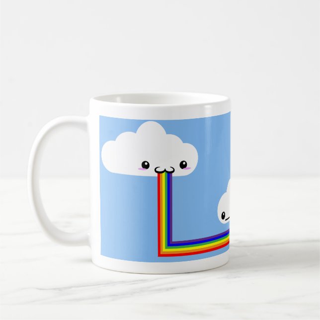 Caneca De Café Nuvem Puxando o Rainbow Mug (Esquerda)
