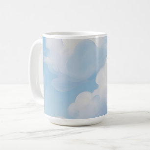 Caneca De Café Nuvens Céu Azul Sonhador
