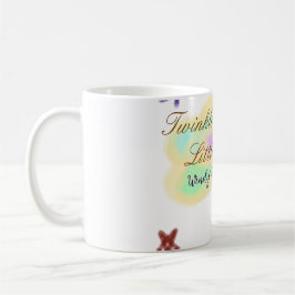 Caneca De Café Nuvens de arco-íris brilham Brilho Brilho Estrela