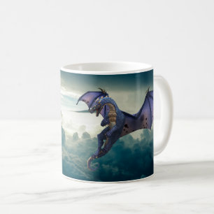Caneca De Café Nuvens de Dragão Voador Fantasia