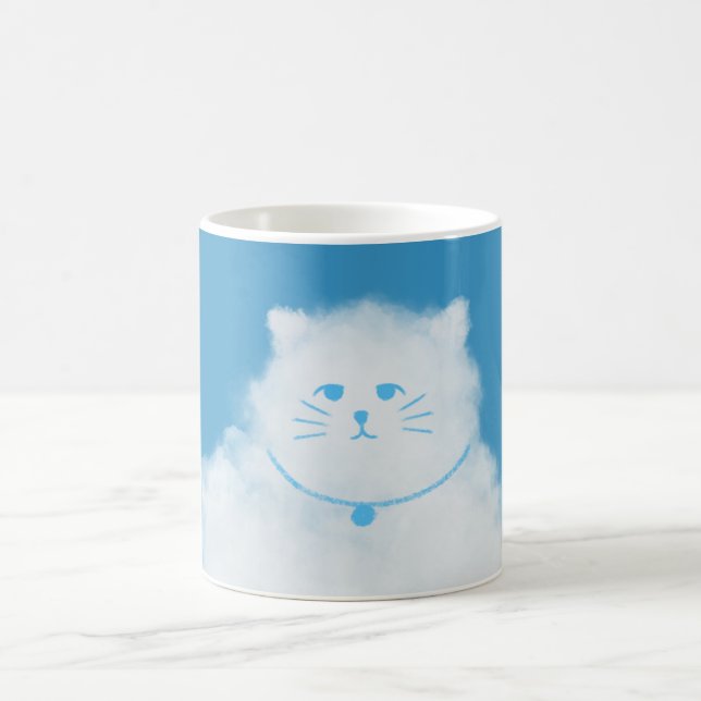 Caneca De Café Nuvens de Gato Céu Azul (Centro)