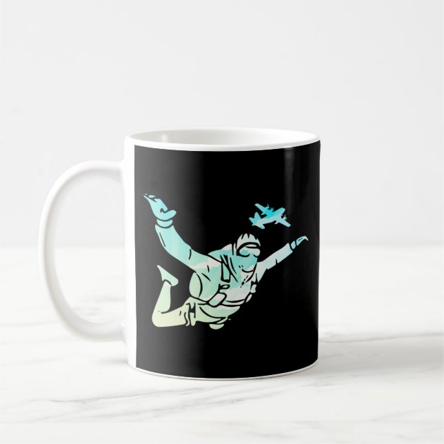 Caneca De Café Nuvens de Skydiving (Esquerda)