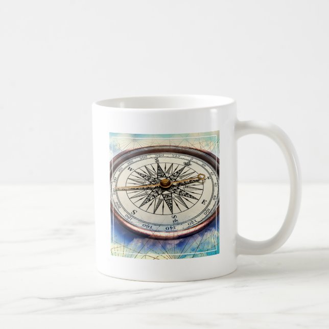 Caneca De Café Nuvens do compasso (Direita)