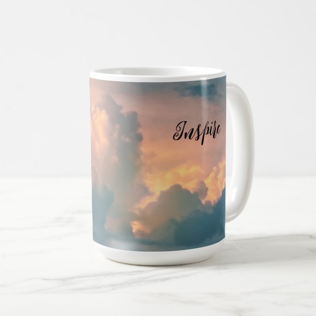 Caneca De Café Nuvens no Sunset Specialty Mug (Frente Esquerda)