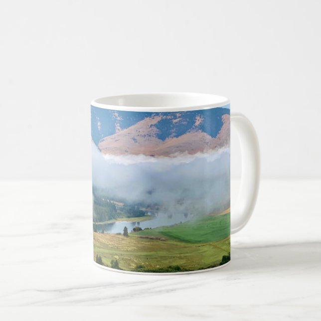 Caneca De Café Nuvens Sobre o Rio Flathead (Frente Esquerda)