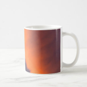 Caneca De Café Nuvens sonhadoras e mágicas em cores sonhadoras e 