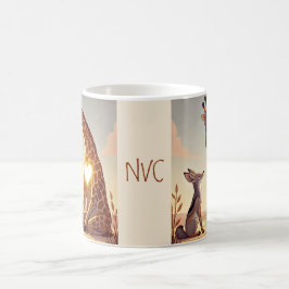 Caneca De Café NVC Giraffe e Jackal - Comunicação não violenta