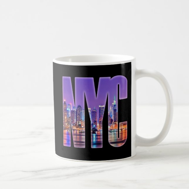 Caneca De Café NYC Skyline (Claro) (Direita)