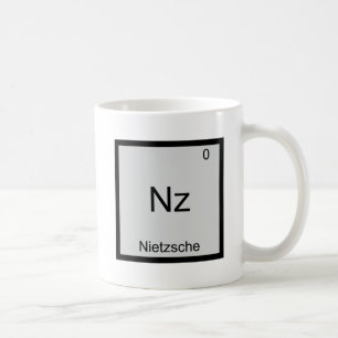 Caneca De Café Nz - Nietzsche Funny Element Chemistry Symbol Tee