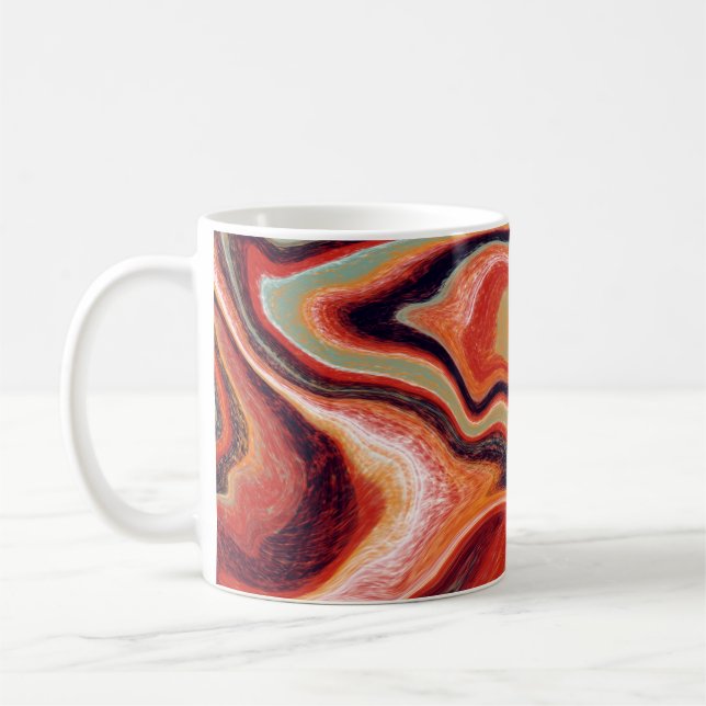 Caneca De Café O abstrato é feito em tecni (Esquerda)