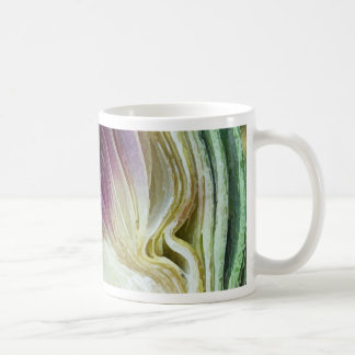 Caneca De Café O abstrato Textures o perfil da alcachofra