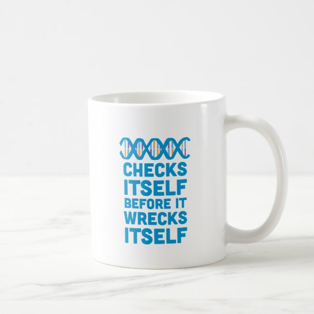Caneca De Café O ADN verifica-se (Direita)