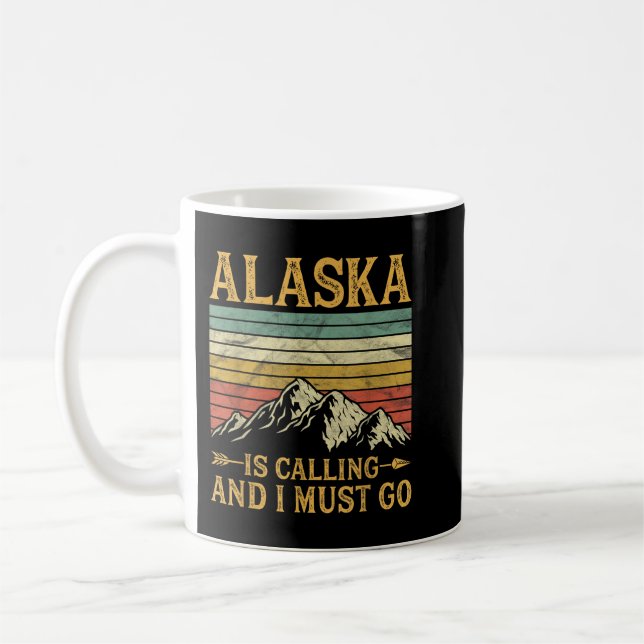Caneca De Café O Alaska Está Ligando E Eu Preciso Ir (Esquerda)