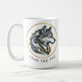 Caneca De Café O Alfa Corporativo - Líder Lobo Solitário Vintage 