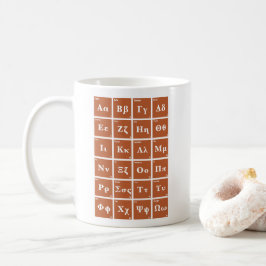 Caneca De Café O alfabeto grego
