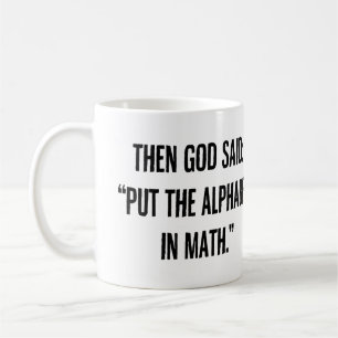 Caneca De Café O alfabeto na matemática