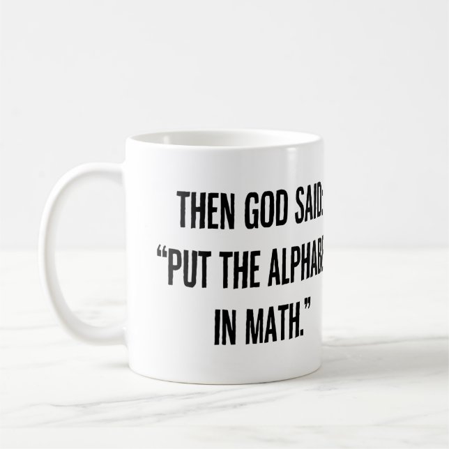 Caneca De Café O alfabeto na matemática (Esquerda)